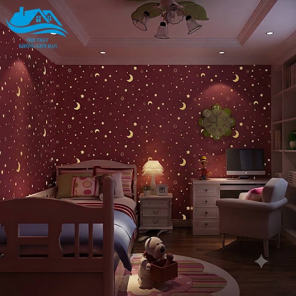 Giấy dán tường dạ quang cho phòng ngủ