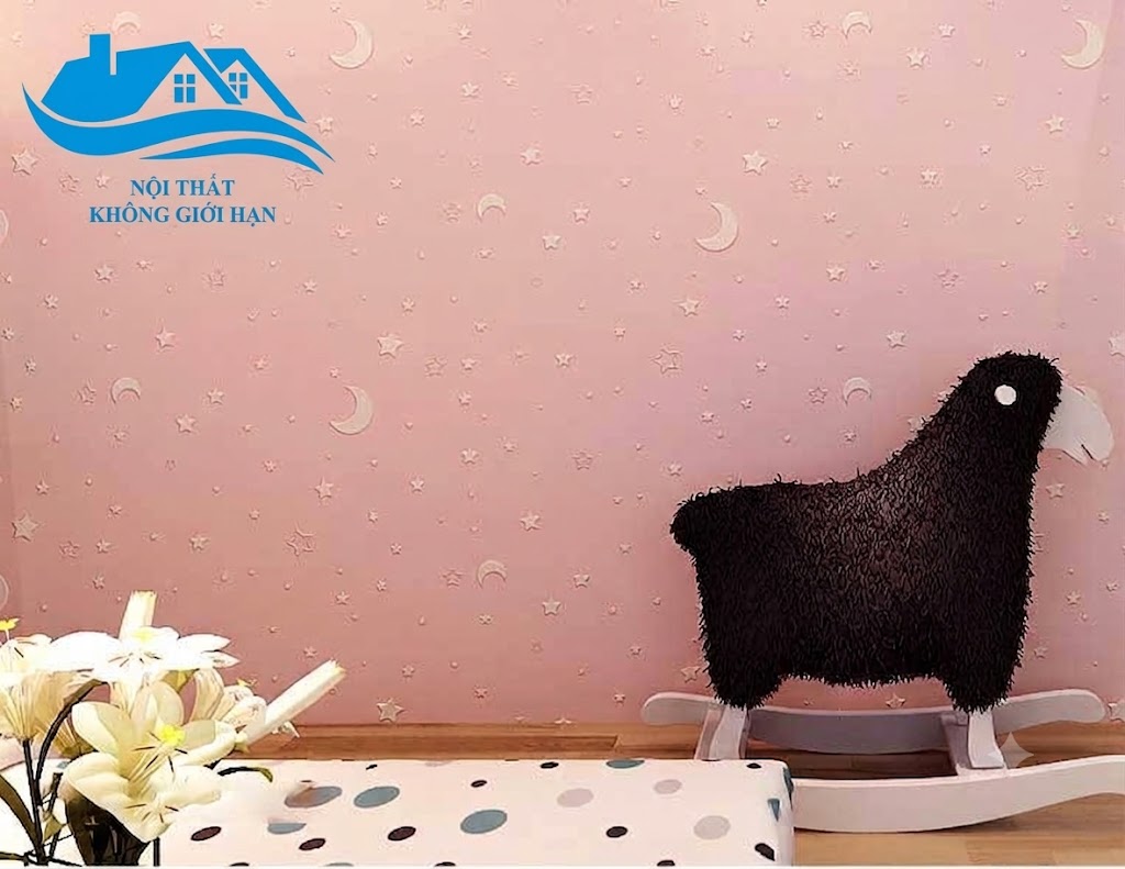 Giấy dán tường dạ quang phòng ngủ bé gái