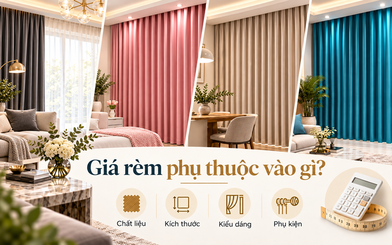Giá rèm cửa được tính dựa trên những yếu tố nào