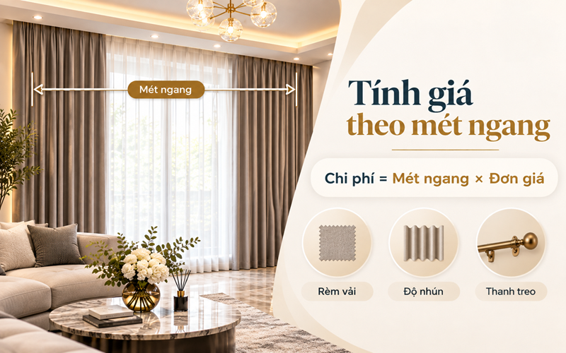 Cách tính giá rèm cửa theo mét ngang