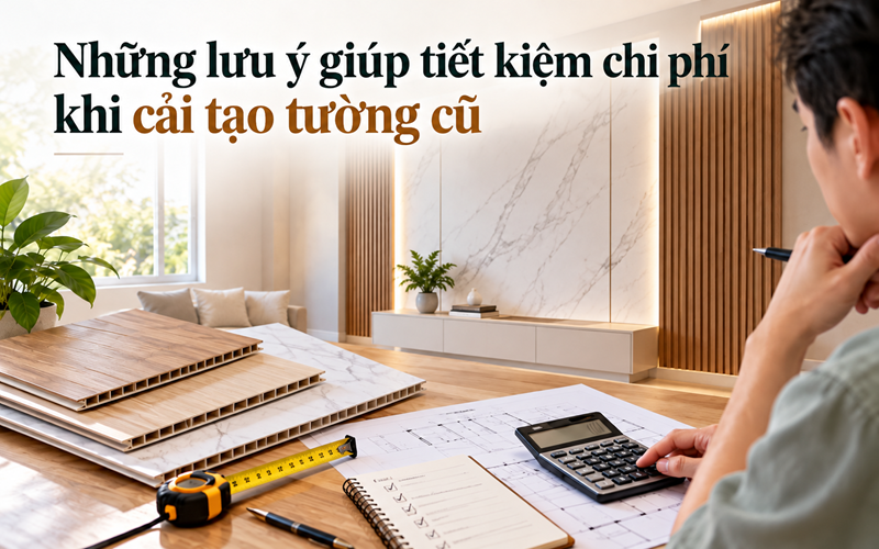 Những lưu ý giúp tiết kiệm chi phí khi cải tạo tường cũ