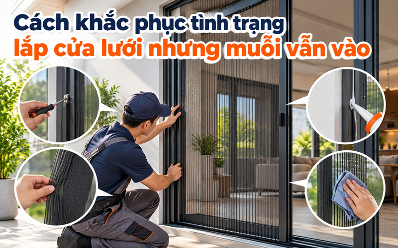 Cách khắc phục tình trạng lắp cửa lưới nhưng muỗi vẫn vào