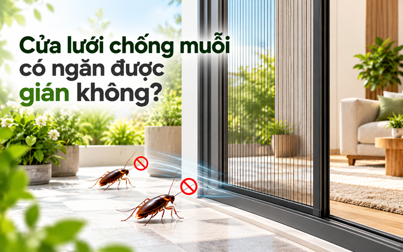Cửa lưới chống muỗi có ngăn được gián không