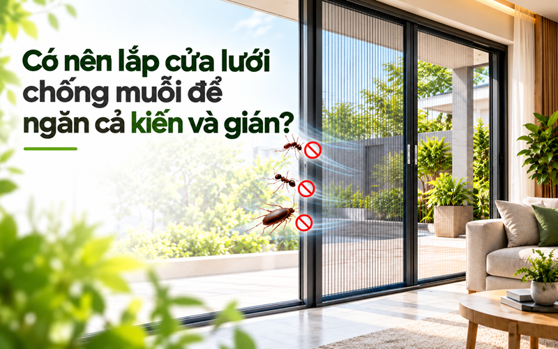 Có nên lắp cửa lưới chống muỗi để ngăn cả kiến và gián