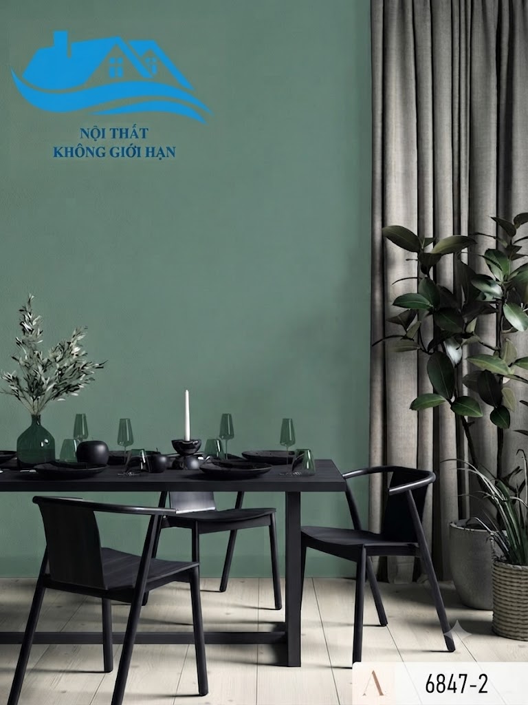 Giấy Dán Tường Albany Mã 6847-2 Xanh Rêu Cao Cấp