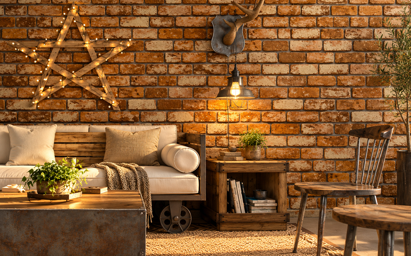 Giấy Dán Tường Giả Gạch 3D Đẹp, Chân Thực