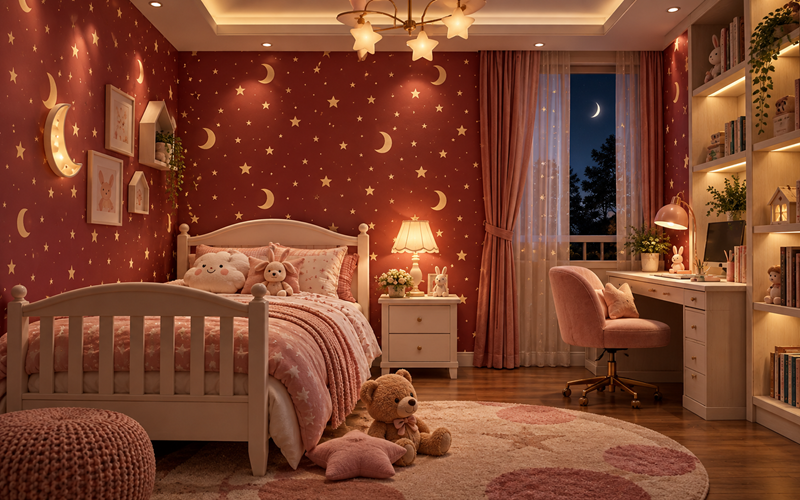 Giấy Dán Tường Dạ Quang Cho Phòng Ngủ Đẹp