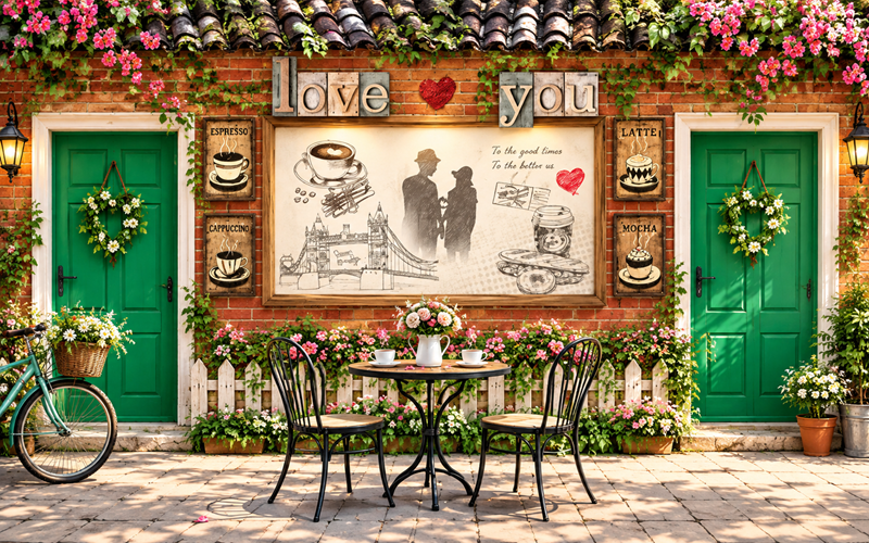 38195 – Tranh quán cafe – bar – trà sữa