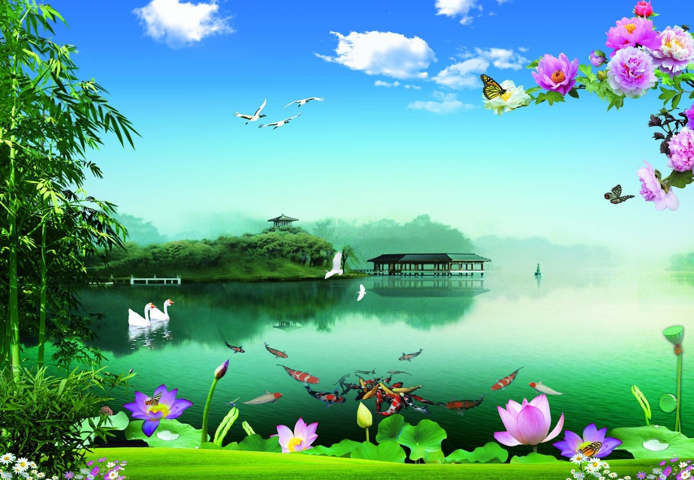 Tranh Hoa Sen H 87