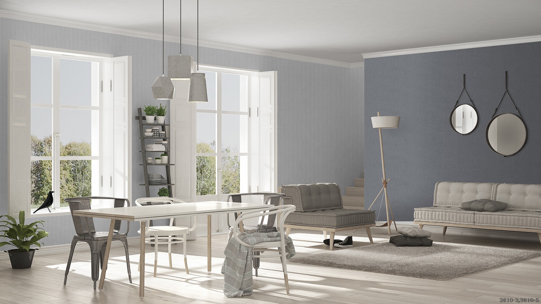 Giấy dán tường Tân Cổ Điển hoàng gia