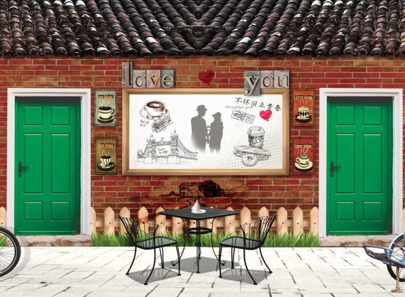 38195 – Tranh quán cafe – bar – trà sữa