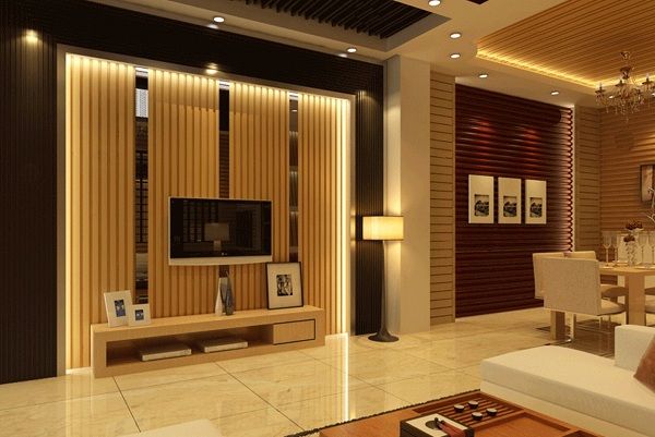 Công Trình Tấm Nhựa Ốp Tường Hệ Lam Sóng