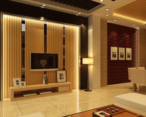 Công Trình Tấm Nhựa Ốp Tường Hệ Lam Sóng